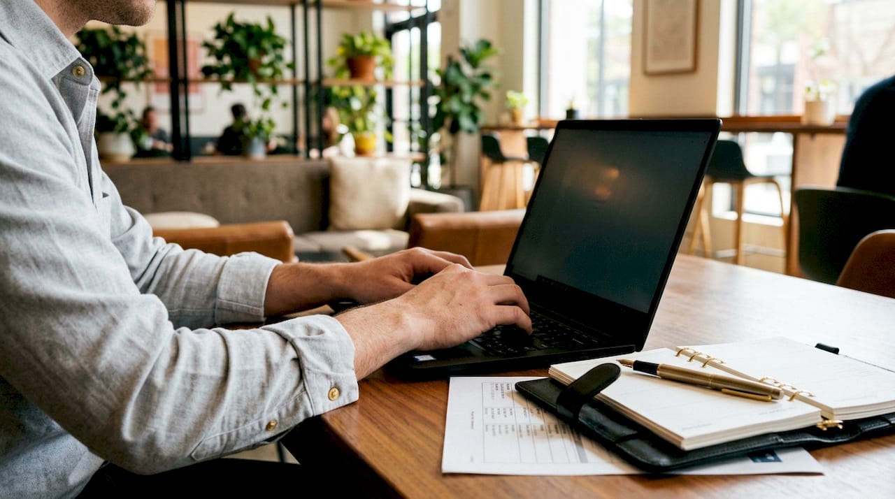 Hands typing up schedules for VIP transfers