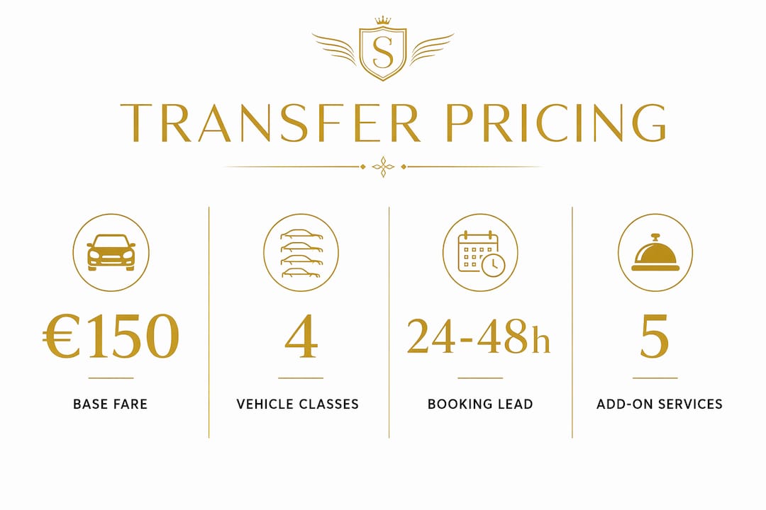 Infographic illustrating luxury transfer pricing components