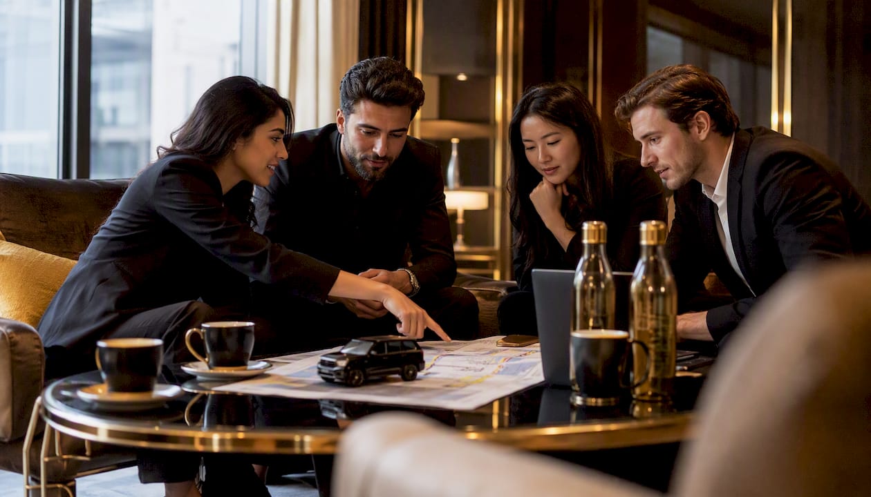 Team planning group transfer logistics