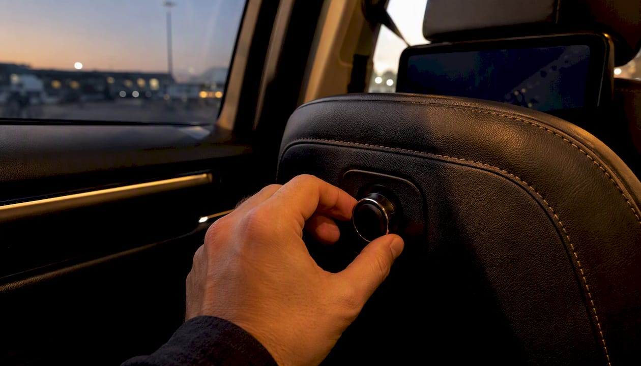 Hand adjusting luxury car seat control