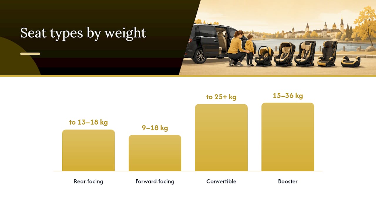 Which Seat Type Matches Your Child's Age, Weight, and Height? — overview diagram