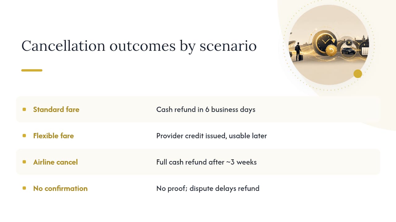 Real Cancellation Scenarios: What Actually Happens — overview diagram