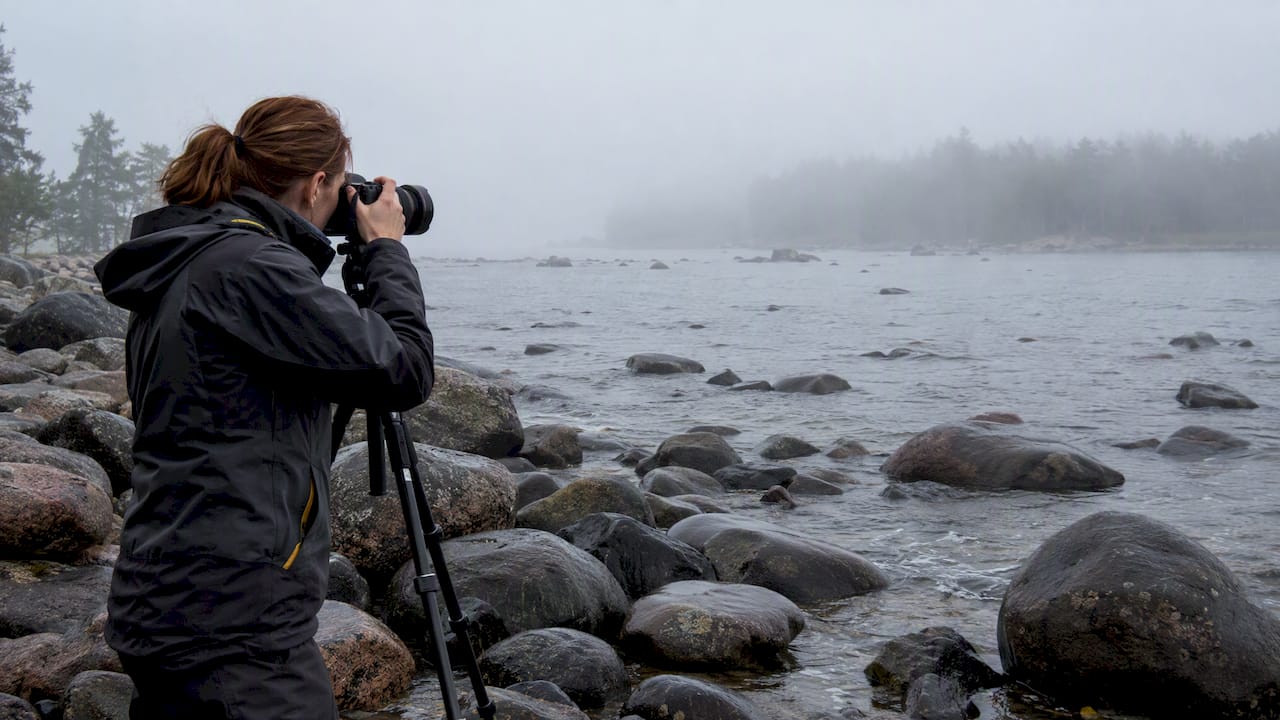 Coastal fog over Käsmu shoreline