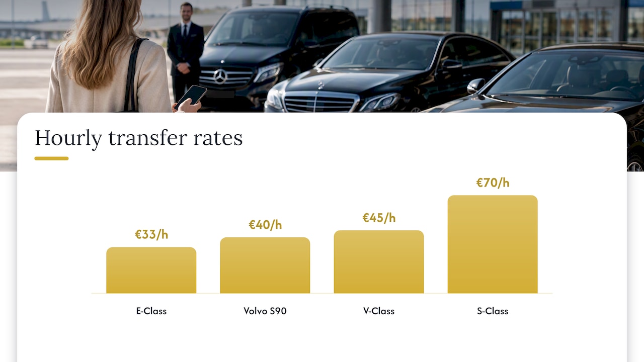 Hourly rates for four transfer vehicles