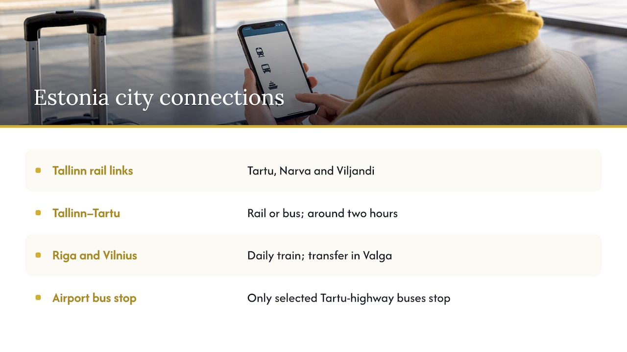 Estonia rail and bus connections for business trips